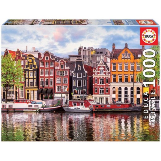 Puzzle Casas Danzantes en Amsterdam a olor de 1000 piezas canales rias