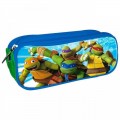 Estuche portatodo con 2 cremalleras las tortugas ninjas turtles Azul
