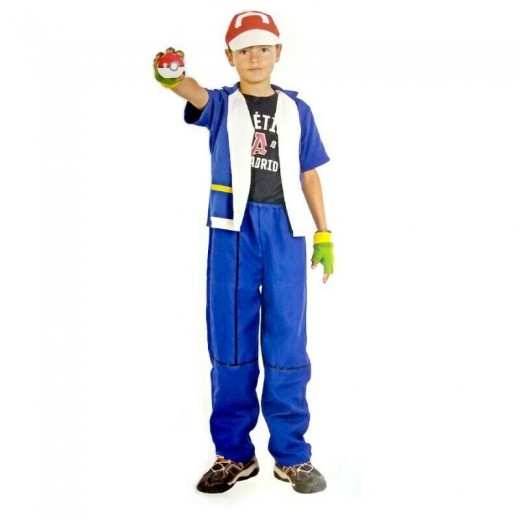 Disfraz de entrenador Pokemon traje de entrenador pokemons con gorra y pokeball