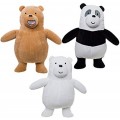 3 peluches de Somos osos 20 cm muy suaves 3 personajes dibujos animados