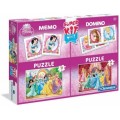 Super Kit Princesas Disney 2 puzzles dominio y juego de memoria 4 juegos