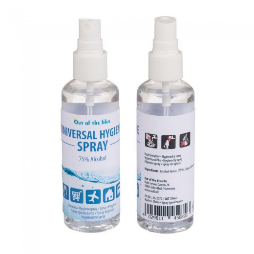 Spray higiénico pequeño desinfectante 100ml 70% alcohol COVID 19 botella bolso