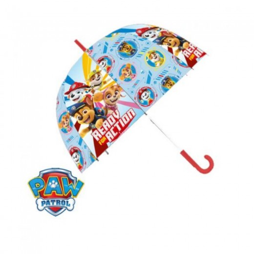 Paraguas de Patrulla canina infantil transparente campana 46cm dibujos