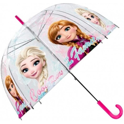 Paraguas de Frozen infantil transparente Elsa y Anna 48 cm
