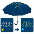 Paraguas Magico cambio de color adulto Azul oscuro automático 58 cm