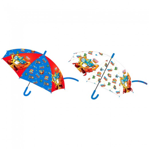 Paraguas de Super Zings transparente o azul 46cm superzings resistente infantil