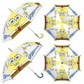 Paraguas de Bob Esponja infantil transparente manual con mango 46 cm