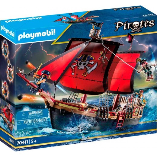 Barco Pirata Calavera Grande de Playmobil Pirates piratas barco de juguete