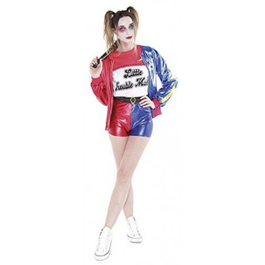 Disfraz de Harley Quinn Joker's Baby Adulto Mujer Carnaval Cosplay traje corto
