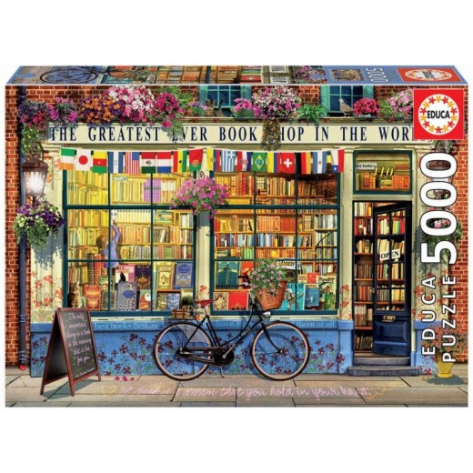 Puzzle de 5000 piezas la mejor librería del mundo Grande tienda bicicleta