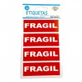 Pegatinas de Envio Frágil Rojo 20 etiquetas adhesivas fragil para paquetes